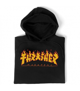 Sudadera Thrasher Godzilla Flame Hood Blk Thrasher - 2
