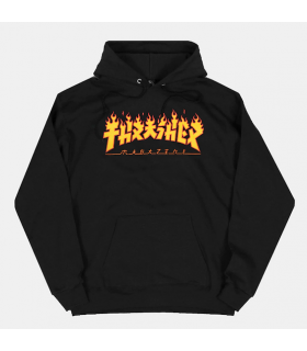 Sudadera Thrasher Godzilla Flame Hood Blk Thrasher - 1