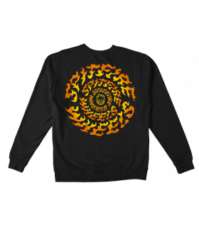 Sudadera Spitfire Torched Crewneck Script Black/Orange Spitfire - 1