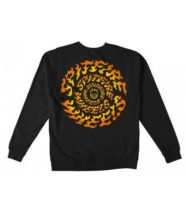 Sudadera Spitfire Torched Crewneck Script Black/Orange Spitfire - 1