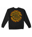 Sudadera Spitfire Torched Crewneck Script Black/Orange