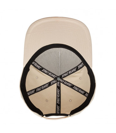 Santa Cruz Sun Down Ray Strip Snapback Mid Profile Hat B White Santa Cruz - 4