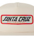 Santa Cruz Sun Down Ray Strip Snapback Mid Profile Hat B White Santa Cruz - 5
