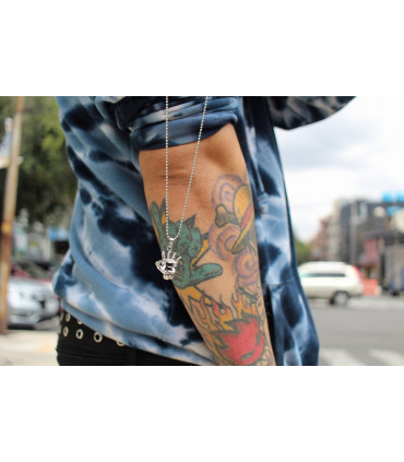 Collar Santa Cruz Screaming Hand Necklace Silver Santa Cruz - 4