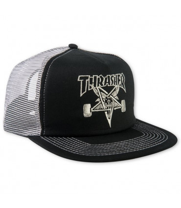 Thrasher Skategoat Embroidered Mesh Cap Black Gray Thrasher - 1