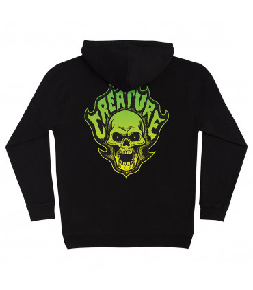 Sudadera Creature Bonehead Flame Hood Black Creature - 1