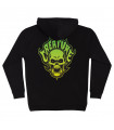 Sudadera Creature Bonehead Flame Hood Black