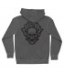 Sudadera Creature Bonehead Flame Hood Pigment Black Creature - 1