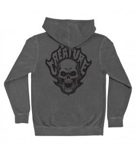 Sudadera Creature Bonehead Flame Hood Pigment Black Creature - 1