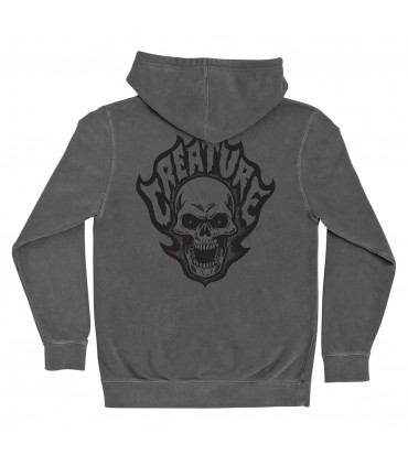 Sudadera Creature Bonehead Flame Hood Pigment Black Creature - 1