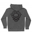 Sudadera Creature Bonehead Flame Hood Pigment Black