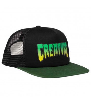 Creature Logo Mesh Trucker Hat Black/Green Creature - 4