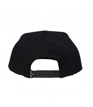 Santa Cruz Check Ringed Flamed Dot Snapback Mid Profile Hat Black Santa Cruz - 3