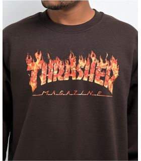 Thrasher Inferno Crewneck Brown Thrasher - 1