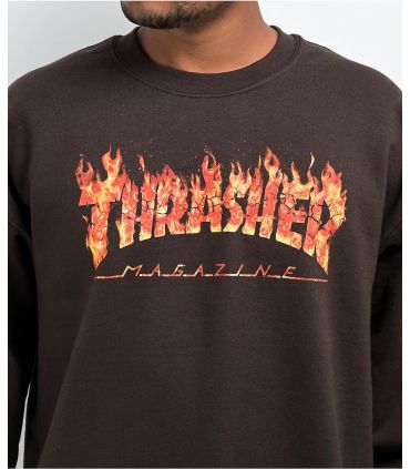 Thrasher Inferno Crewneck Brown Thrasher - 1
