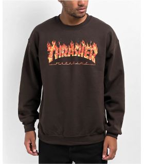 Thrasher Inferno Crewneck Brown Thrasher - 2
