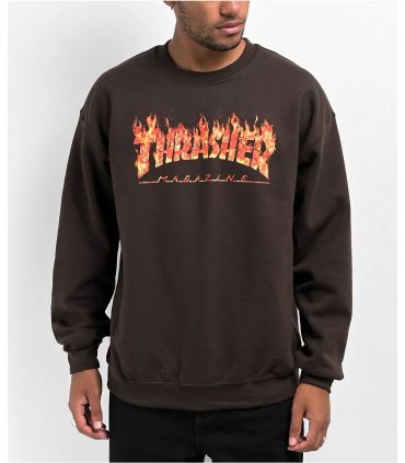 Thrasher Inferno Crewneck Brown Thrasher - 2
