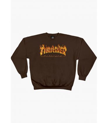 Thrasher Inferno Crewneck Brown Thrasher - 3