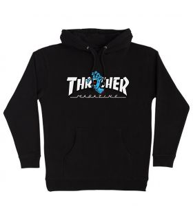 Sudadera Santa Cruz x Thrasher Screaming Logo Hooded Black Santa Cruz - 1