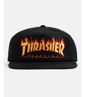 Thrasher Flame Embroidered Snapback Black Thrasher - 2