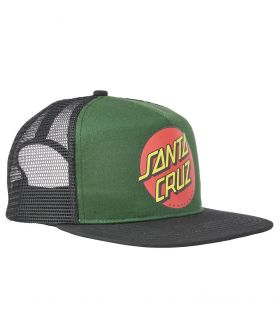 Santa Cruz Classic Dot Mesh Trucker Alta Green Black Santa Cruz - 1