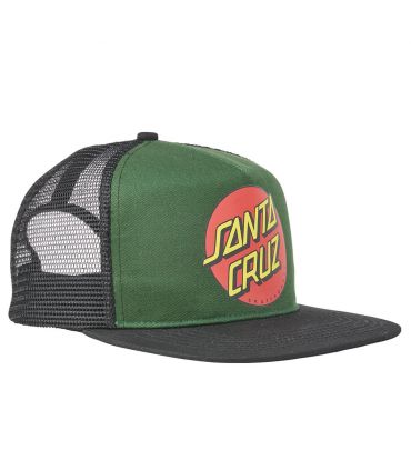Santa Cruz Classic Dot Mesh Trucker Alta Green Black Santa Cruz - 1