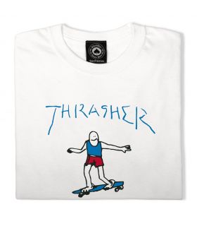 Thrasher Gonz Logo Blue Tshirt Wht Thrasher - 2