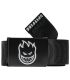 Cinturón Spitfire Bighead Cresent Jacquard Belt Black/White Spitfire - 1