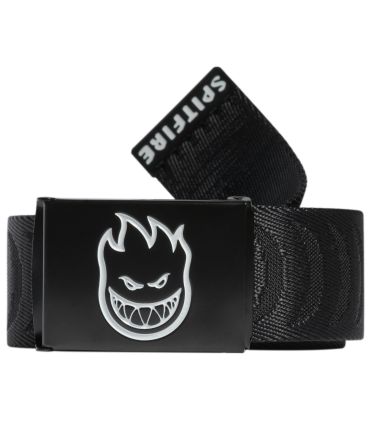 Cinturón Spitfire Bighead Cresent Jacquard Belt Black/White Spitfire - 1