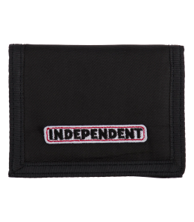 Cartera Independent Velcro Bar Logo Wallet Black