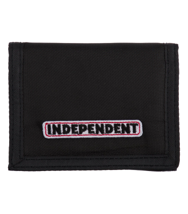 Cartera Independent Velcro Bar Logo Wallet Black