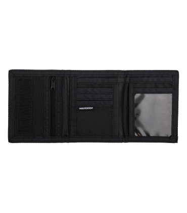 Cartera Independent Velcro Bar Logo Wallet Black