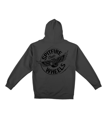 Sudadera Spitfire Flying Classic Zip Hood Charcoal