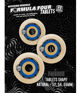 Ruedas Spitfire FoRmula 4 Tablets Natural 99 Du - 55 Mm Spitfire - 1