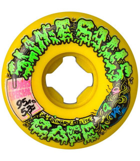 Ruedas Slime Balls Double Take Cafe Vomit Mini 53 mm 95a Amarillo/Negro Santa Cruz - 2