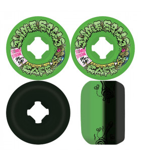 Ruedas Slime Balls Double Take Cafe Vomit Mini 54 mm 95A Verde/Negro Santa Cruz - 1