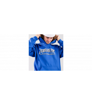 Thrasher Future Logo Hoodie Blue Thrasher - 2