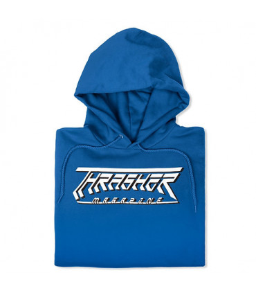 Thrasher Future Logo Hoodie Blue Thrasher - 6