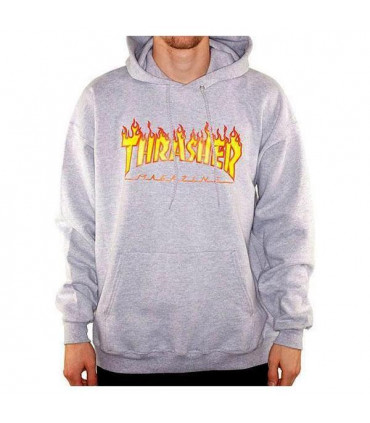 Thrasher Flame Hoodie Gray Thrasher - 1