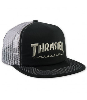 Cap Thrasher Embroidered Mesh Black Gray Thrasher - 1