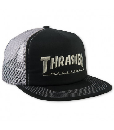 Cap Thrasher Embroidered Mesh Black Gray Thrasher - 1