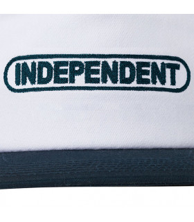 Independent Baseplate Snapback Mid Profile Hat White Navy Independent - 2