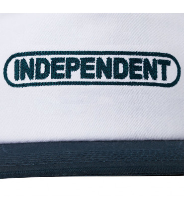 Independent Baseplate Snapback Mid Profile Hat White Navy Independent - 2