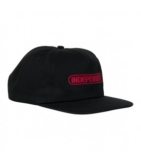 Independent Baseplate Snapback Mid Profile Hat Black Independent - 1