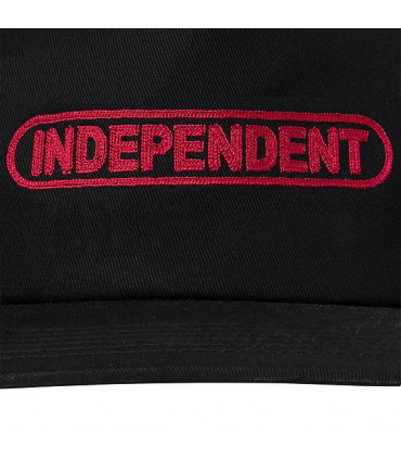 Independent Baseplate Snapback Mid Profile Hat Black Independent - 3