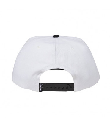 Santa Cruz Check Ringed Flamed Dot Snapback Mid Profile Hat White Black Santa Cruz - 4