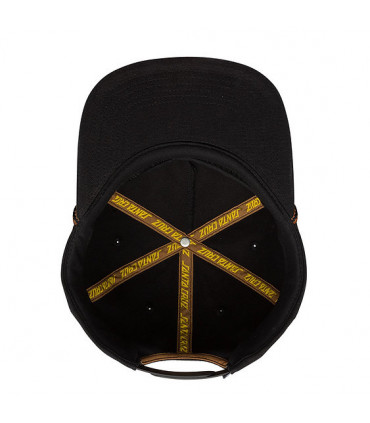 Santa Cruz Reverse Dot Eco Snapbacksd Mid Profile Hat Eco Black Santa Cruz - 4
