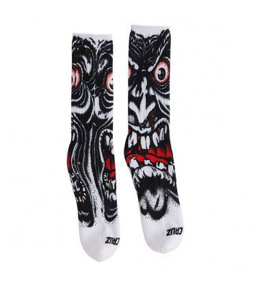 Santa Cruz Socks Roskopp Face Crew White Santa Cruz - 4