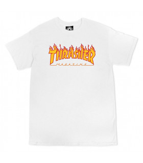 Thrasher Flame Logo T-shirt wht Thrasher - 1