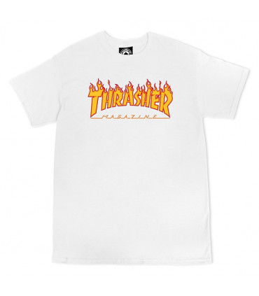Thrasher Flame Logo T-shirt wht Thrasher - 1